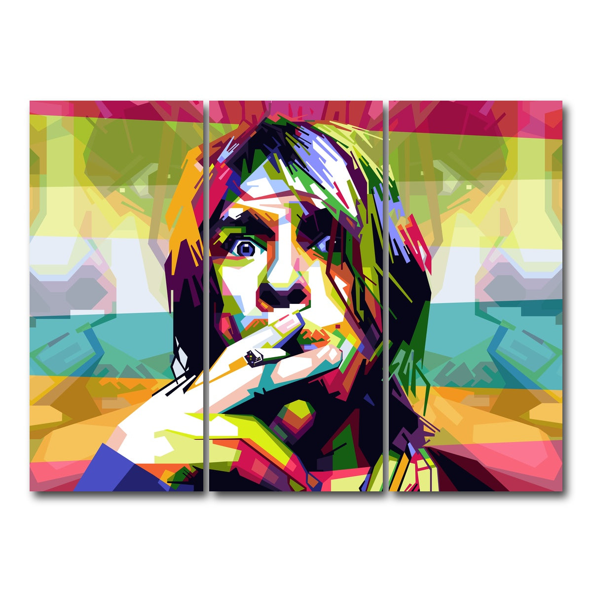 AUTO-MOCKUP WHITE | Whatever Nevermind | 3 Piece | Gallery Wrap Canvas | group=8x18