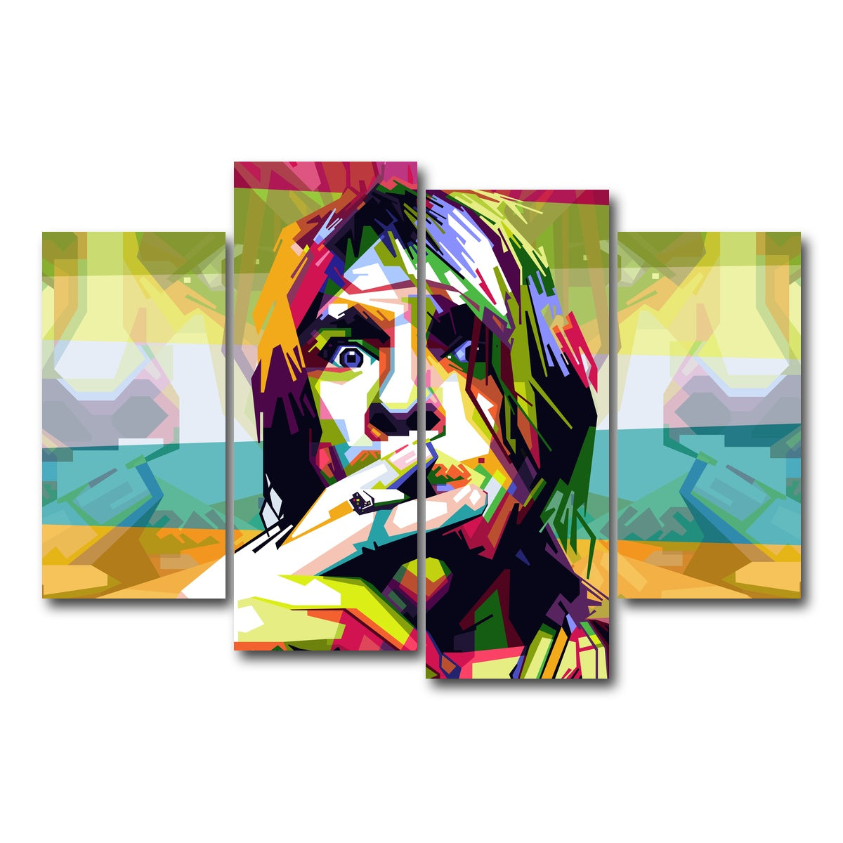 AUTO-MOCKUP WHITE | Whatever Nevermind | 4 Piece | Gallery Wrap Canvas | group=4_short