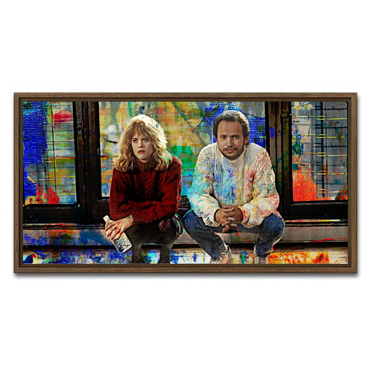 AUTO-MOCKUP WHITE | When Harry Met Sally | 1 Piece | Walnut Framed Canvas | group=2x1