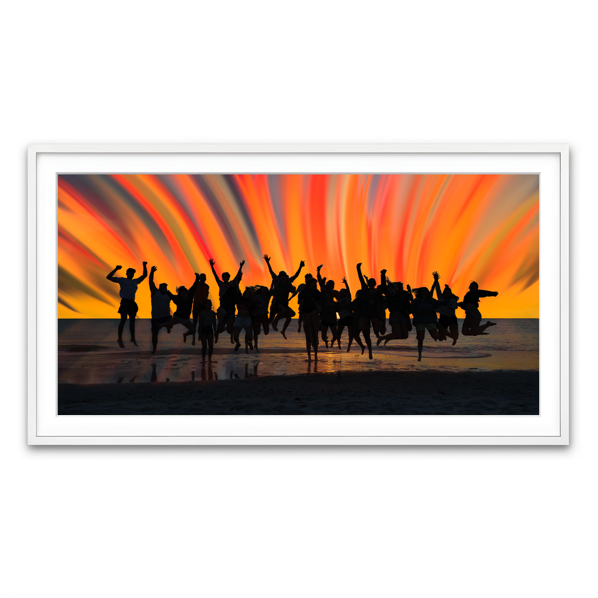 Framed Print 2x1 White