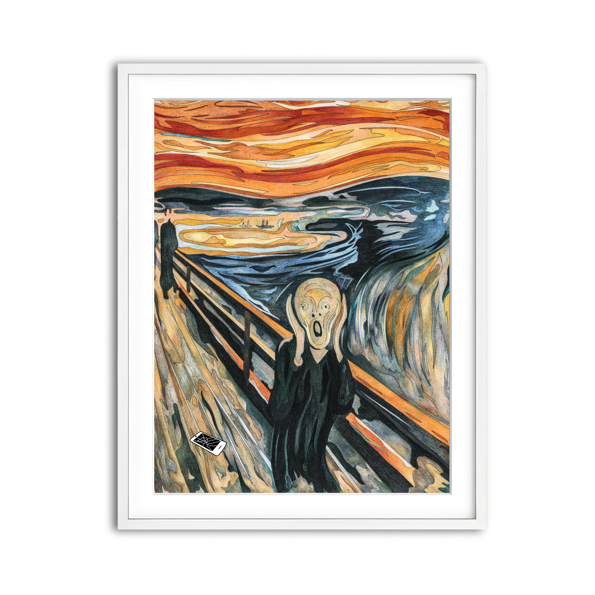 Framed Print 3x4 White