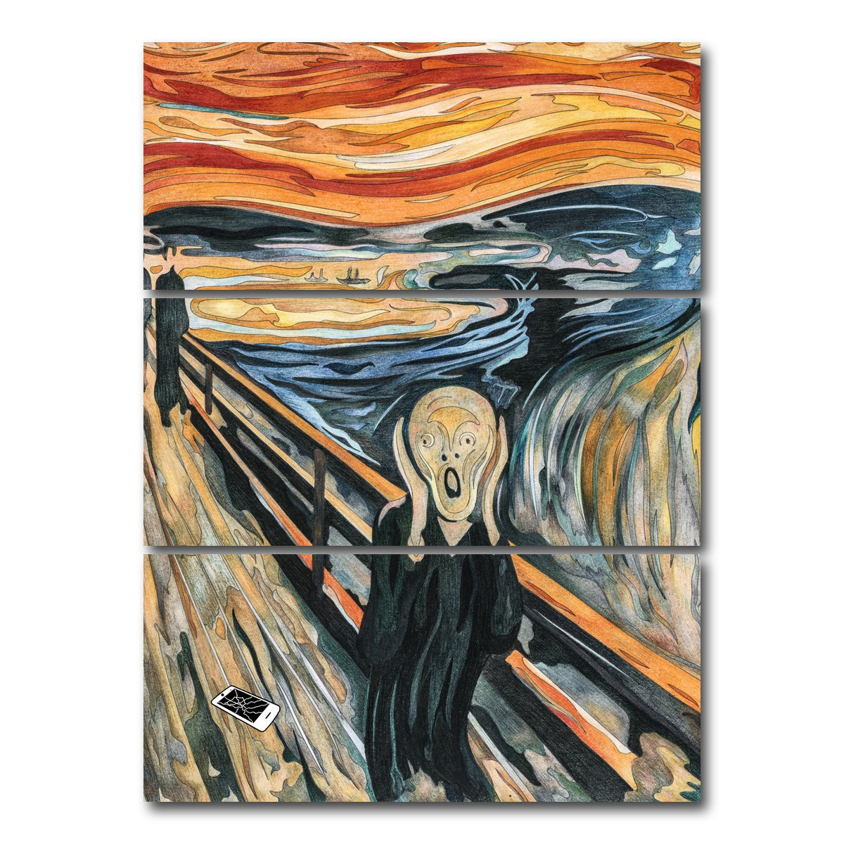 AUTO-MOCKUP WHITE | When In Doubt - Scream | 3 Piece | Gallery Wrap Canvas | group=8x18_stacked