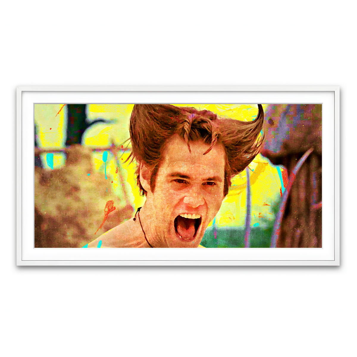 Framed Print 2x1 White