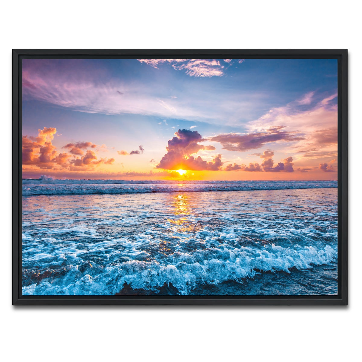 AUTO-MOCKUP WHITE | Where Fire Meets The Sea | 1 Piece | Black Framed Canvas | group=4x3