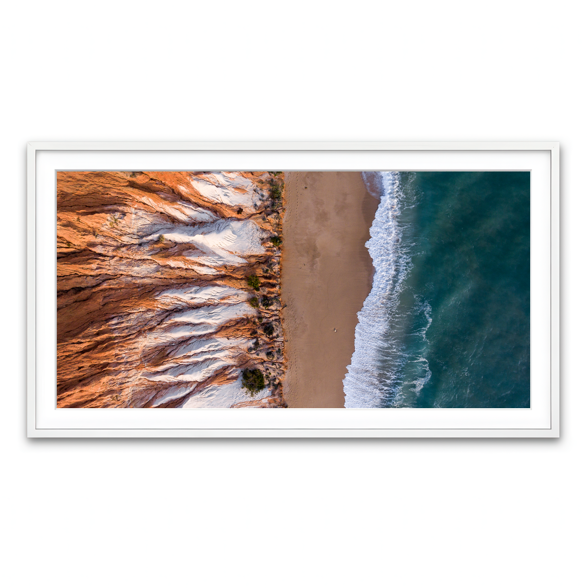 Framed Print 2x1 White