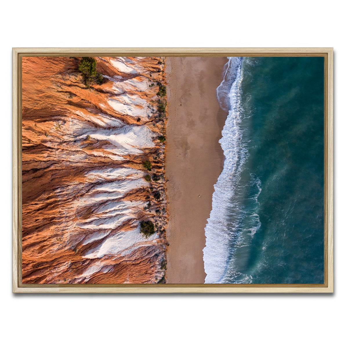 AUTO-MOCKUP WHITE | Where Ocean Meets Land | 1 Piece | Natural Framed Canvas | group=4x3
