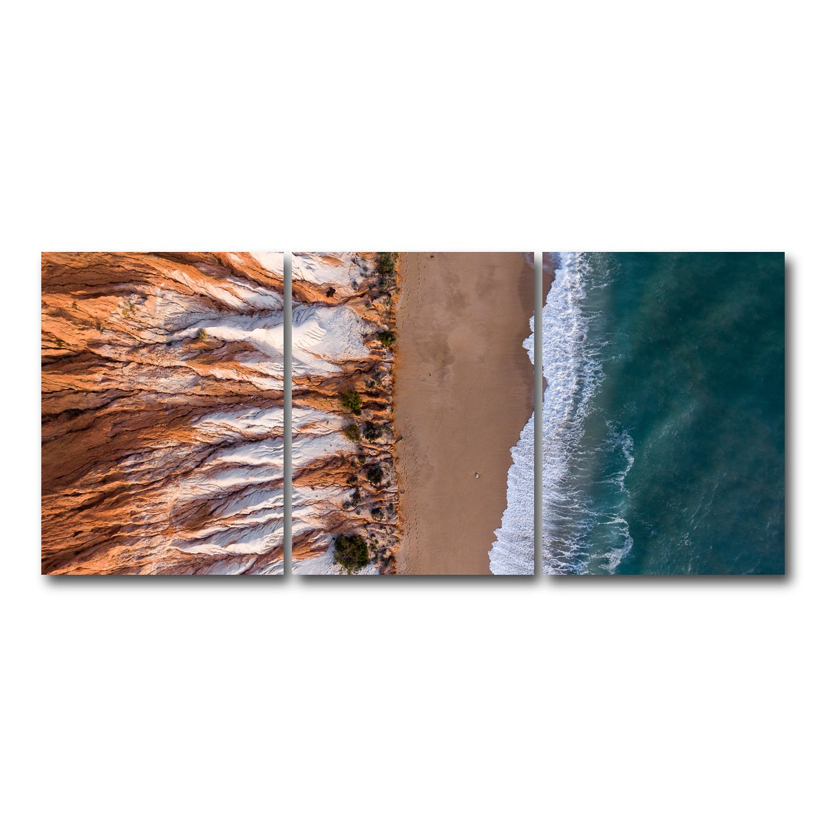 AUTO-MOCKUP WHITE | Where Ocean Meets Land | 3 Piece | Gallery Wrap Canvas | group=18x24