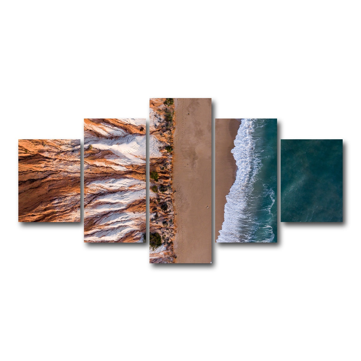 AUTO-MOCKUP WHITE | Where Ocean Meets Land | 5 Piece | Gallery Wrap Canvas | group=5_short