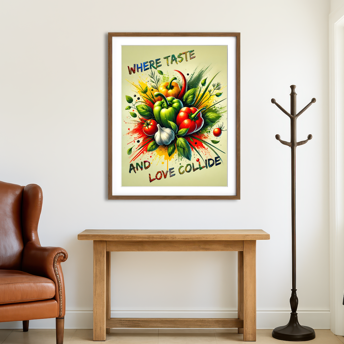 AUTO-MOCKUP ROOM | Where Taste and Love Collide Wall Art