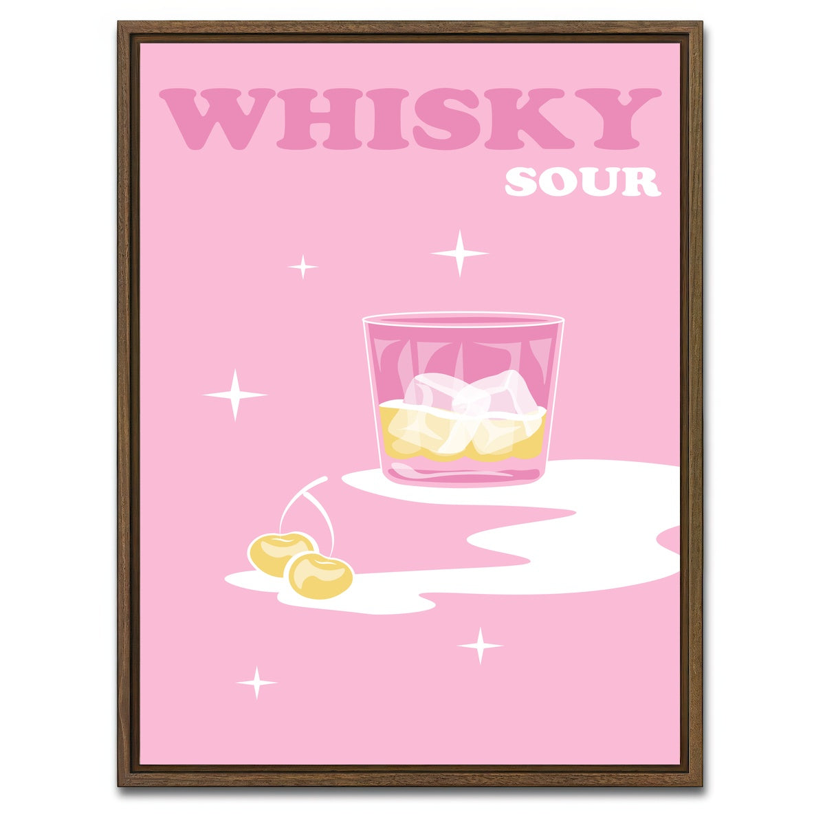 AUTO-MOCKUP WHITE | Whisky Sour | 1 Piece | Walnut Framed Canvas | group=3x4