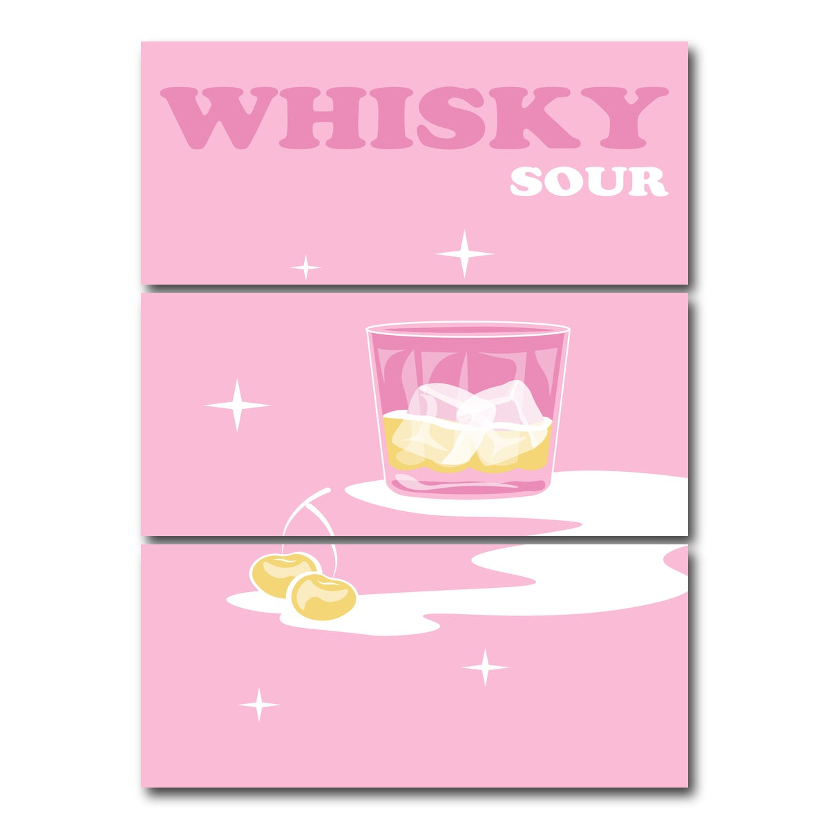 AUTO-MOCKUP WHITE | Whisky Sour | 3 Piece | Gallery Wrap Canvas | group=8x18_stacked
