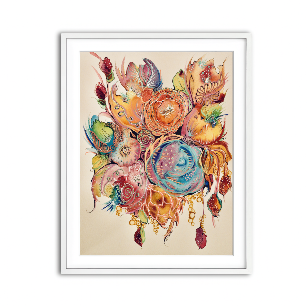 Framed Print 3x4 White