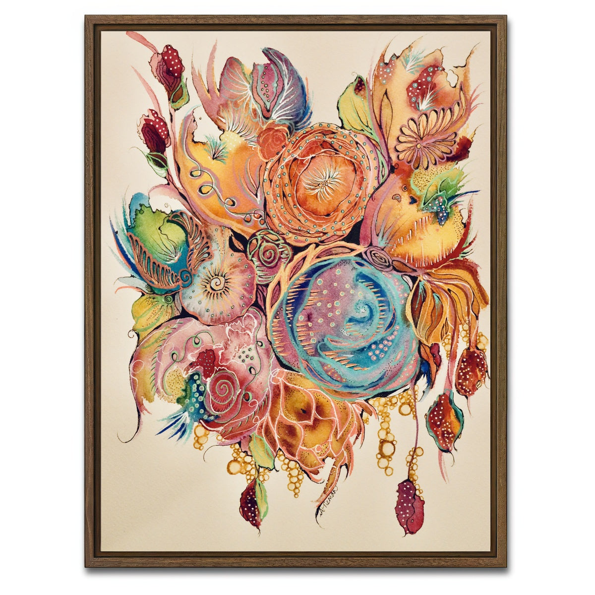 AUTO-MOCKUP WHITE | Whisper | 1 Piece | Walnut Framed Canvas | group=3x4