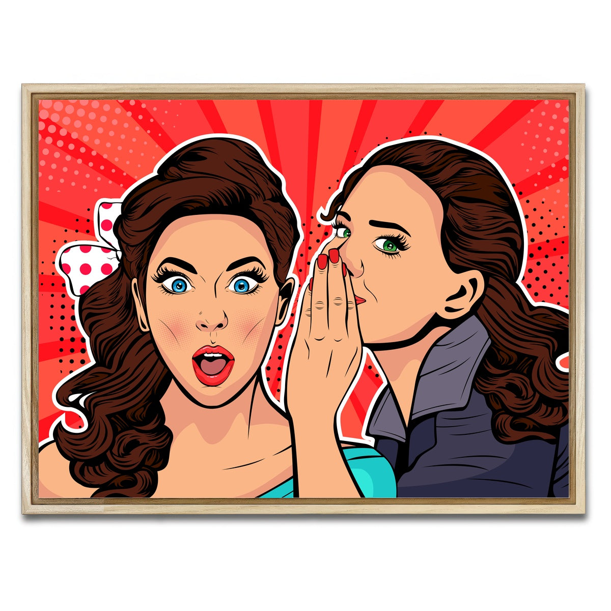 AUTO-MOCKUP WHITE | Whispering gossip | 1 Piece | Natural Framed Canvas | group=4x3