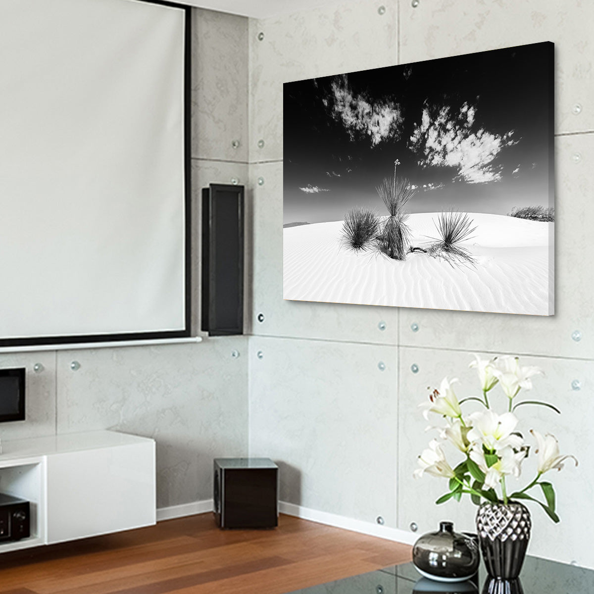 White Sands Impression Monochrome Wall Art