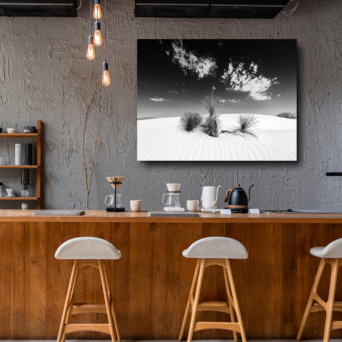 White Sands Impression Monochrome Wall Art
