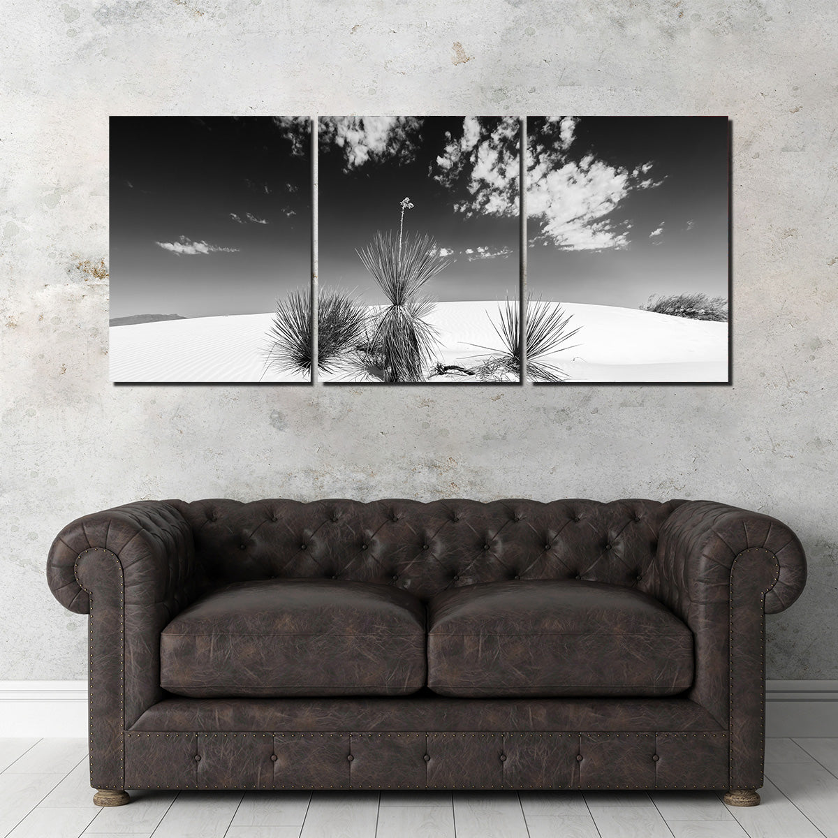 White Sands Impression Monochrome Wall Art