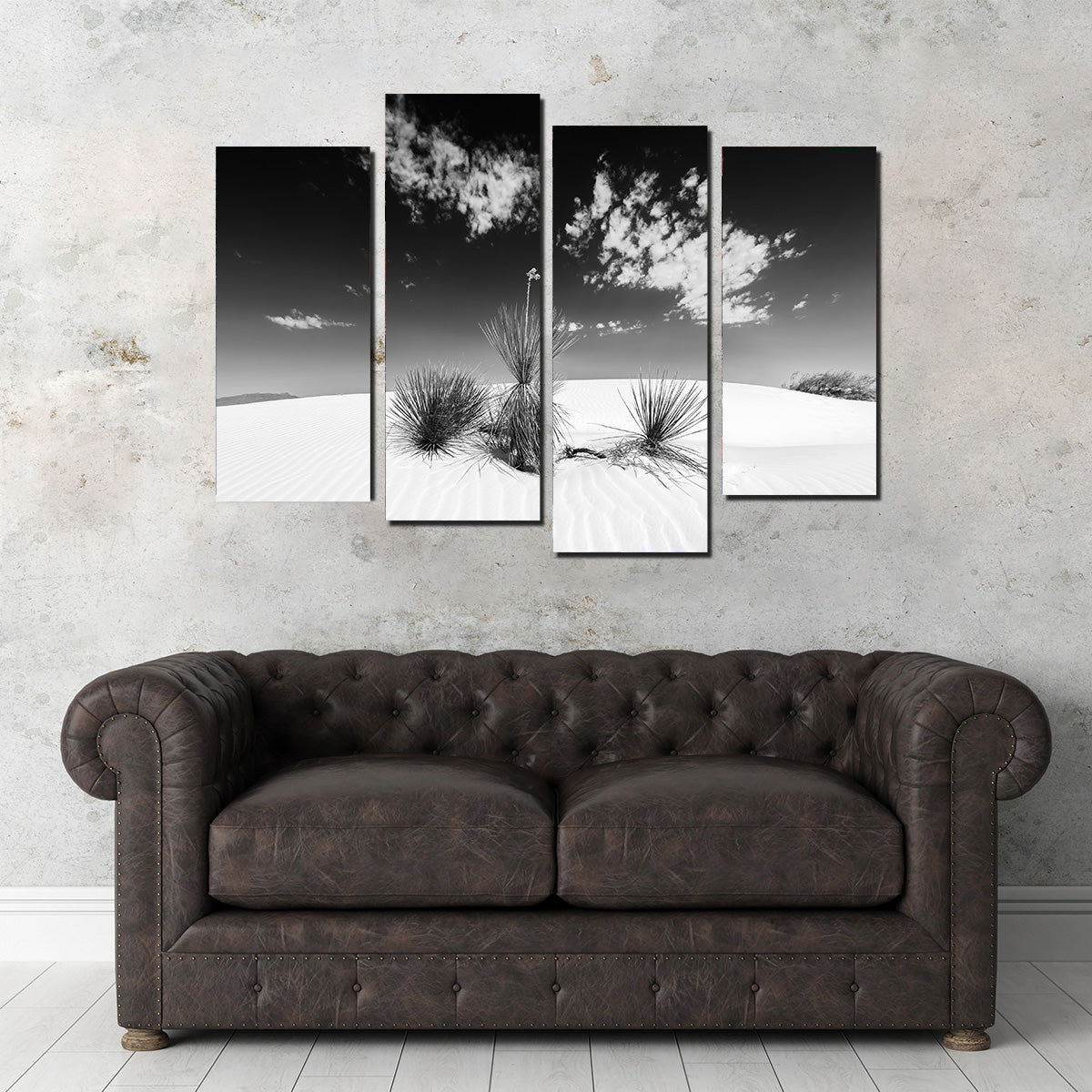 White Sands Impression Monochrome Wall Art