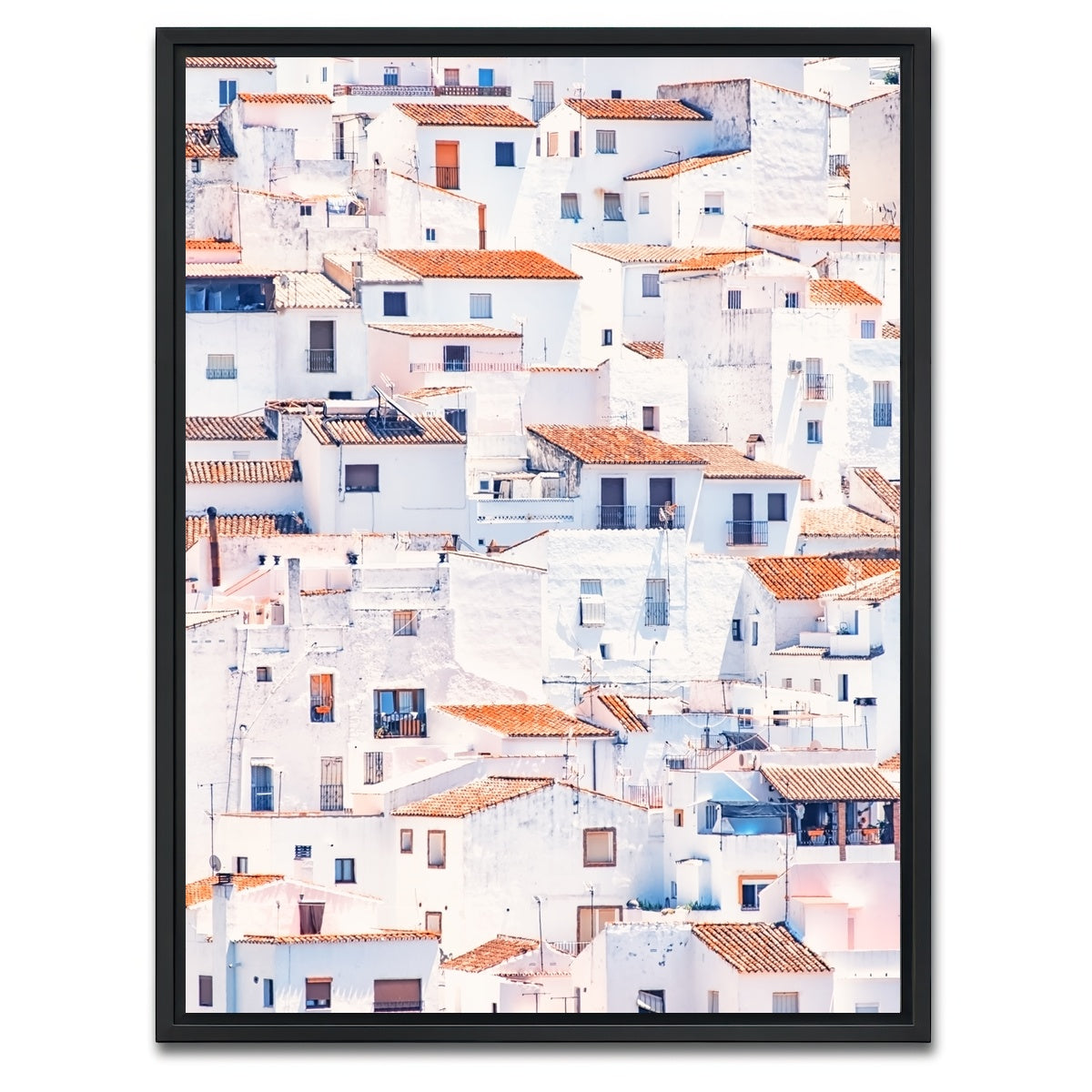 AUTO-MOCKUP WHITE | White Houses | 1 Piece | Black Framed Canvas | group=3x4