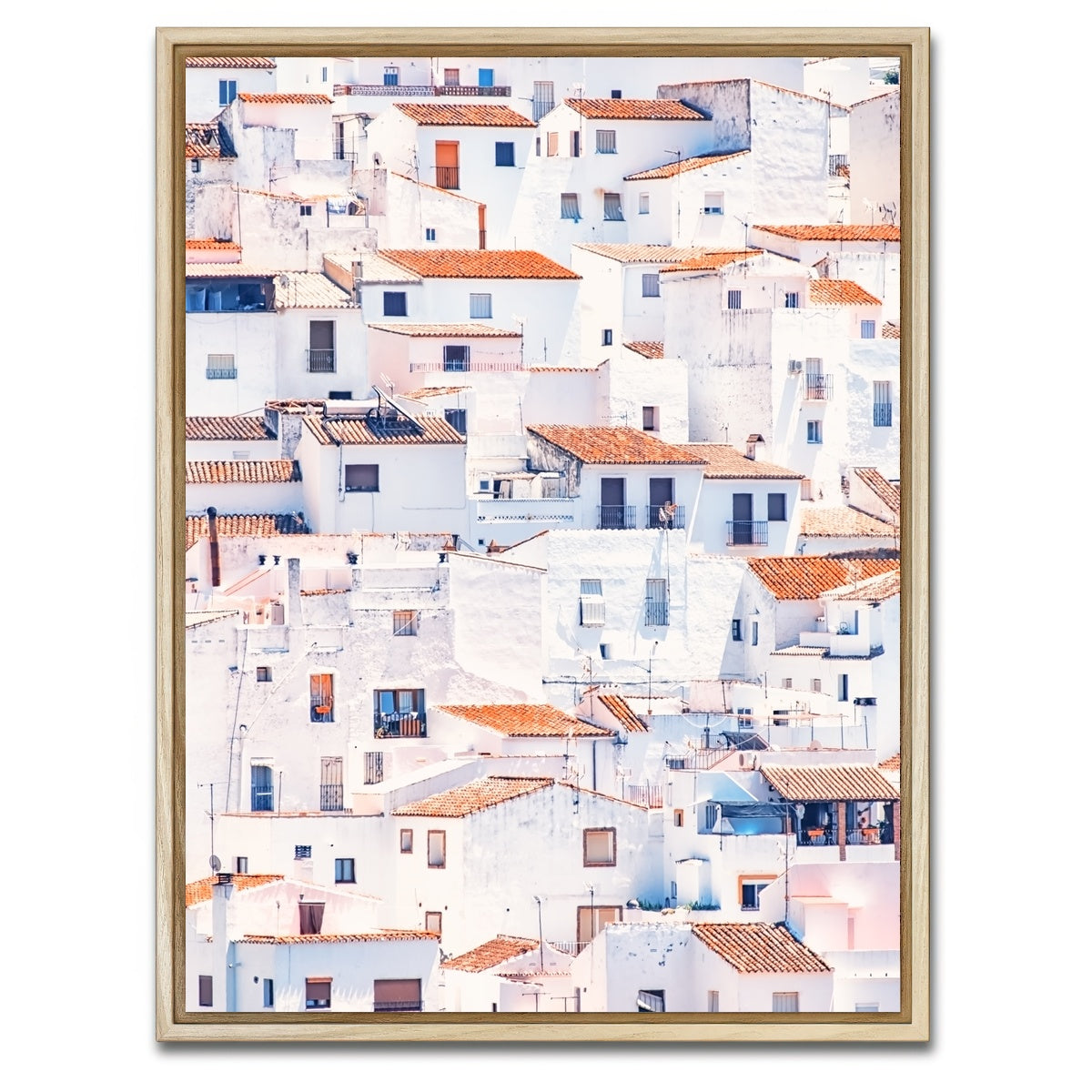 AUTO-MOCKUP WHITE | White Houses | 1 Piece | Natural Framed Canvas | group=3x4