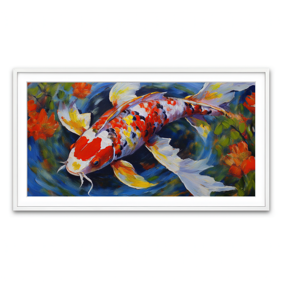 Framed Print 2x1 White