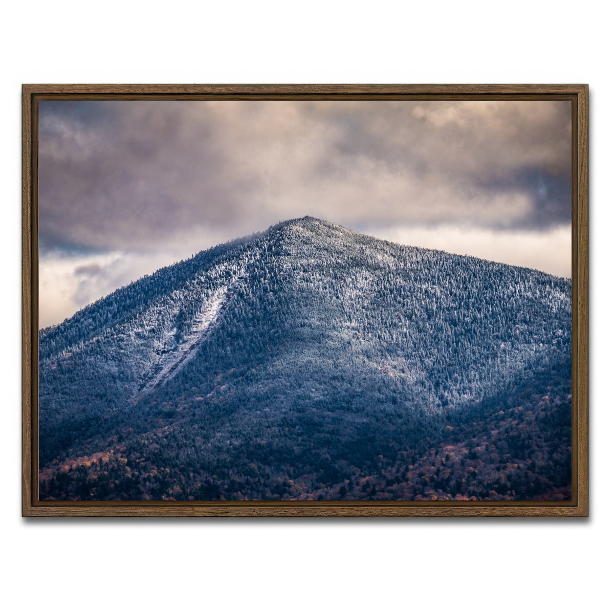 AUTO-MOCKUP WHITE | White Mountain | 1 Piece | Walnut Framed Canvas | group=4x3