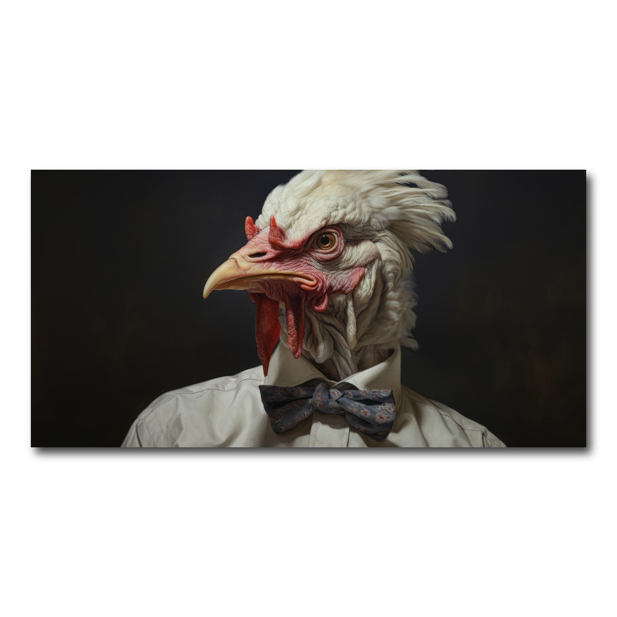 AUTO-MOCKUP WHITE | White Rooster Man | 1 Piece | Gallery Wrap Canvas | group=2x1