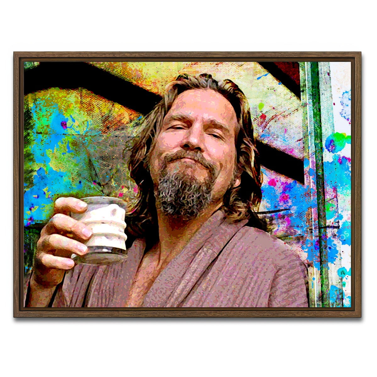 AUTO-MOCKUP WHITE | White Russian | 1 Piece | Walnut Framed Canvas | group=4x3