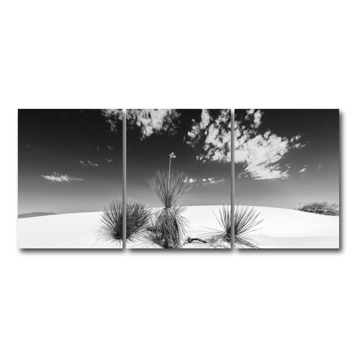 AUTO-MOCKUP WHITE | White Sands Impression Monochrome | 3 Piece | Gallery Wrap Canvas | group=18x24