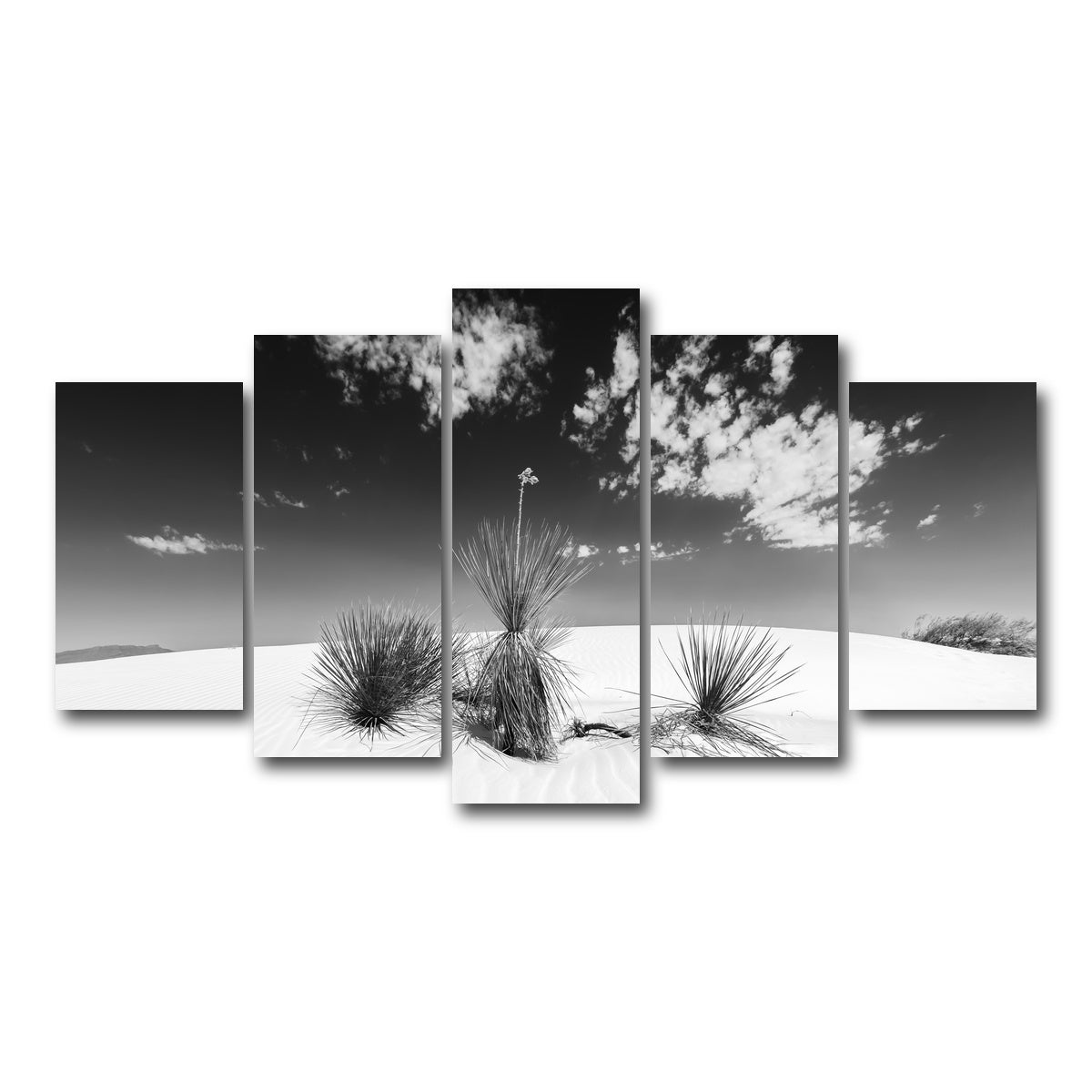 AUTO-MOCKUP WHITE | White Sands Impression Monochrome | 5 Piece | Gallery Wrap Canvas | group=5_normal
