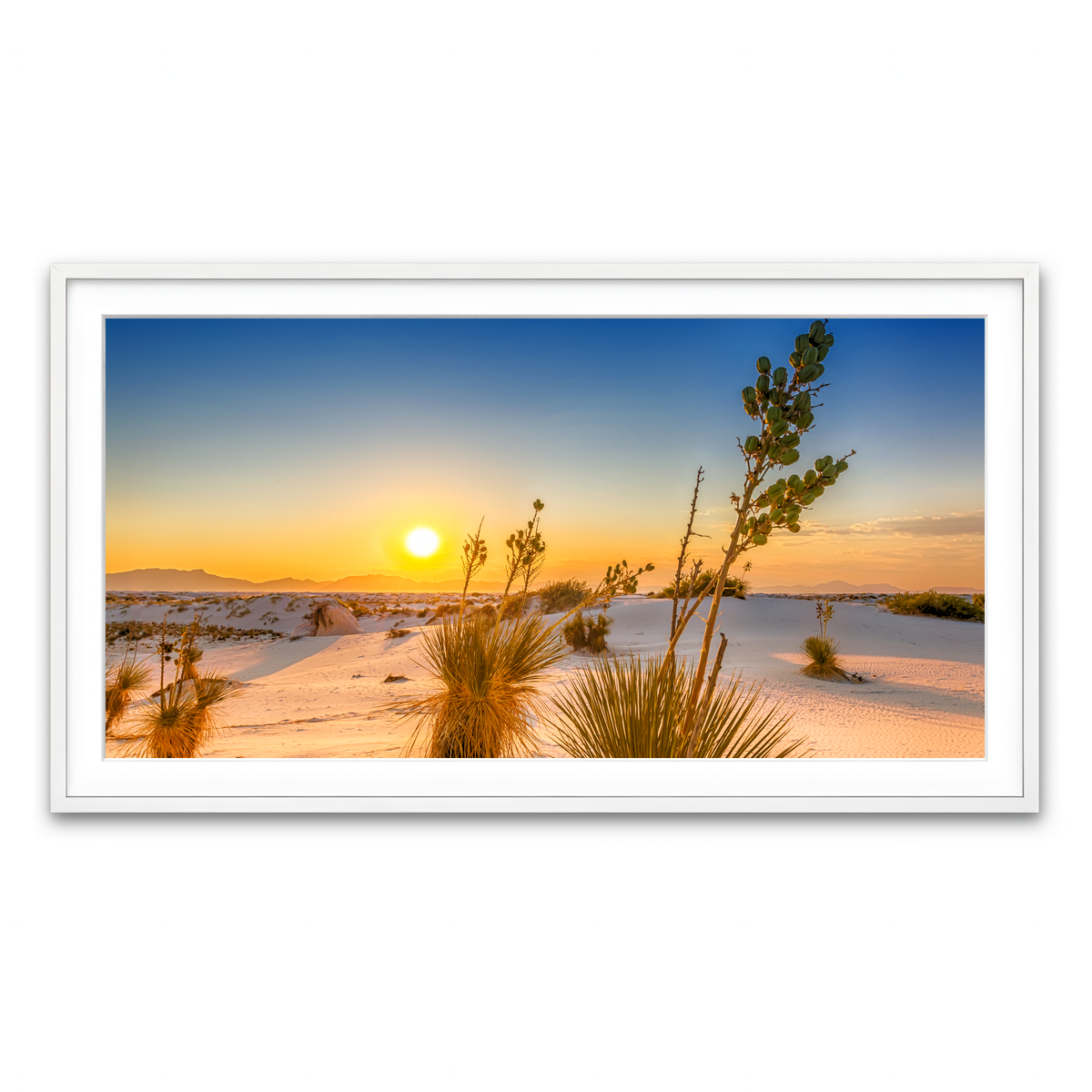 Framed Print 2x1 White