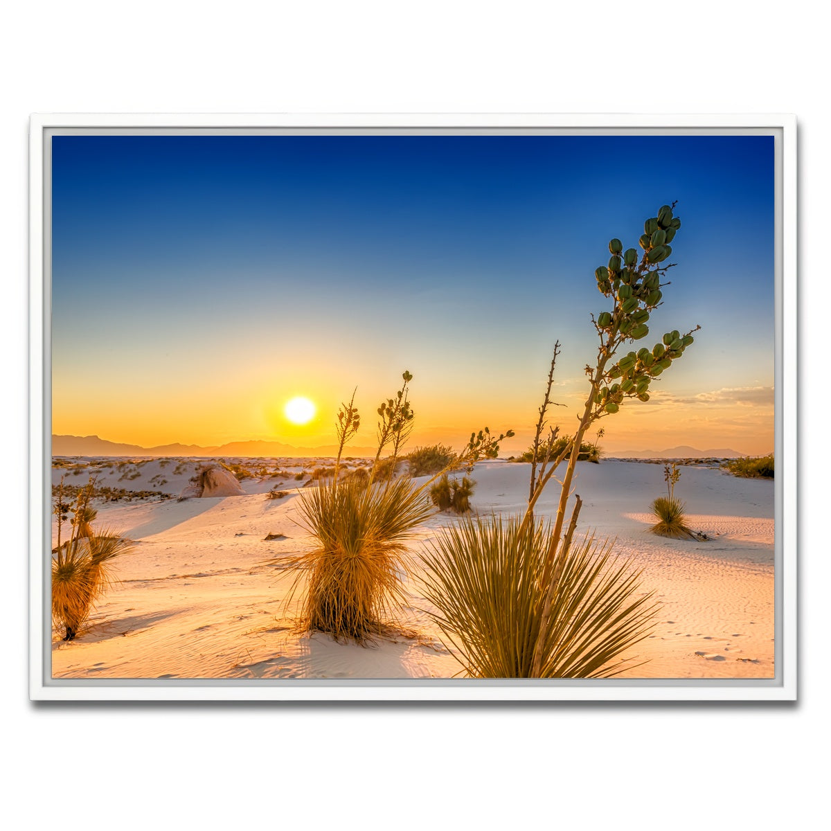 AUTO-MOCKUP WHITE | White Sands Sunset | 1 Piece | White Framed Canvas | group=4x3