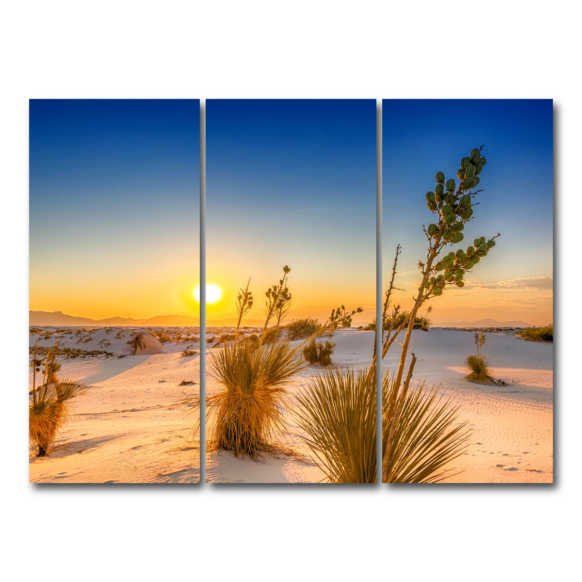 AUTO-MOCKUP WHITE | White Sands Sunset | 3 Piece | Gallery Wrap Canvas | group=8x18