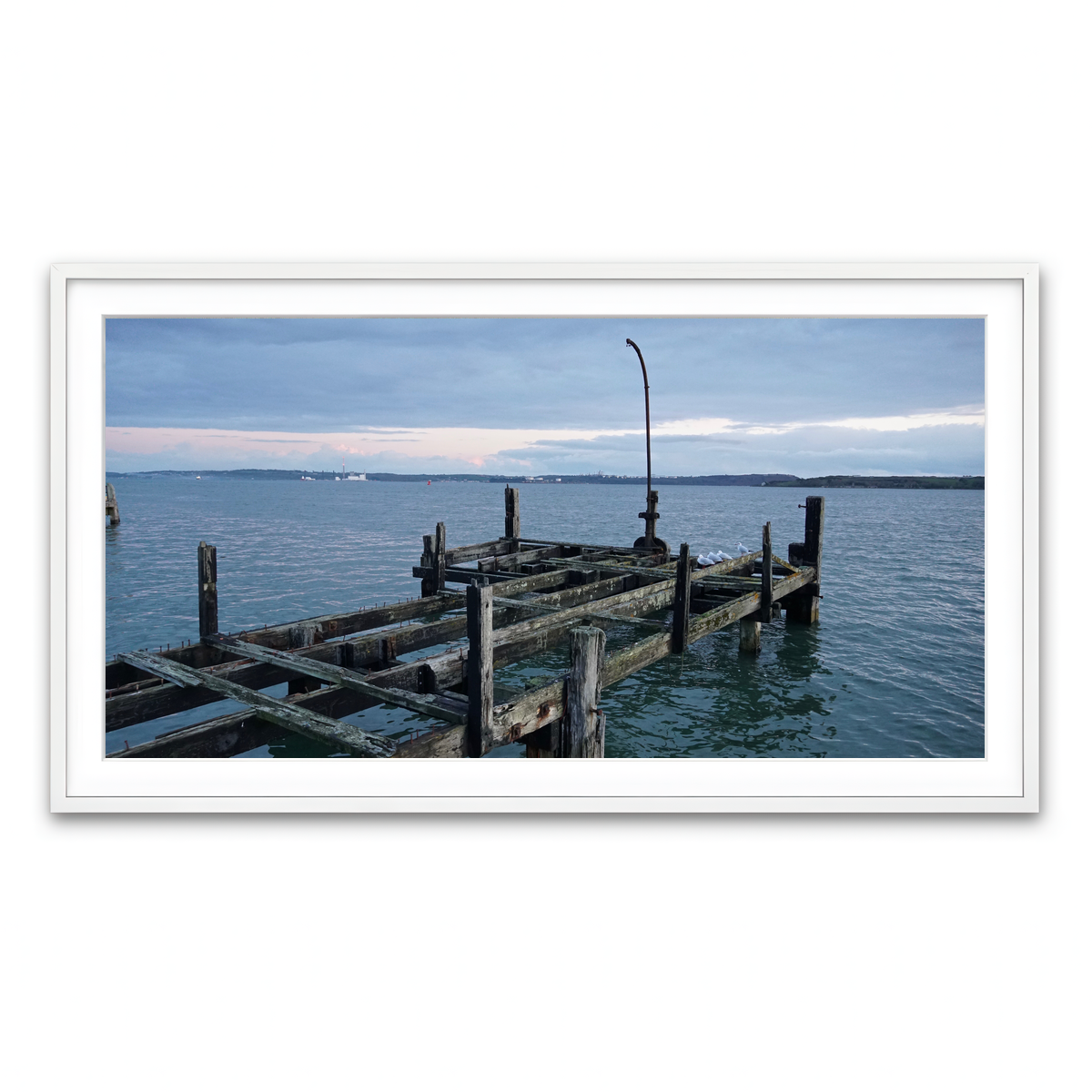 Framed Print 2x1 White