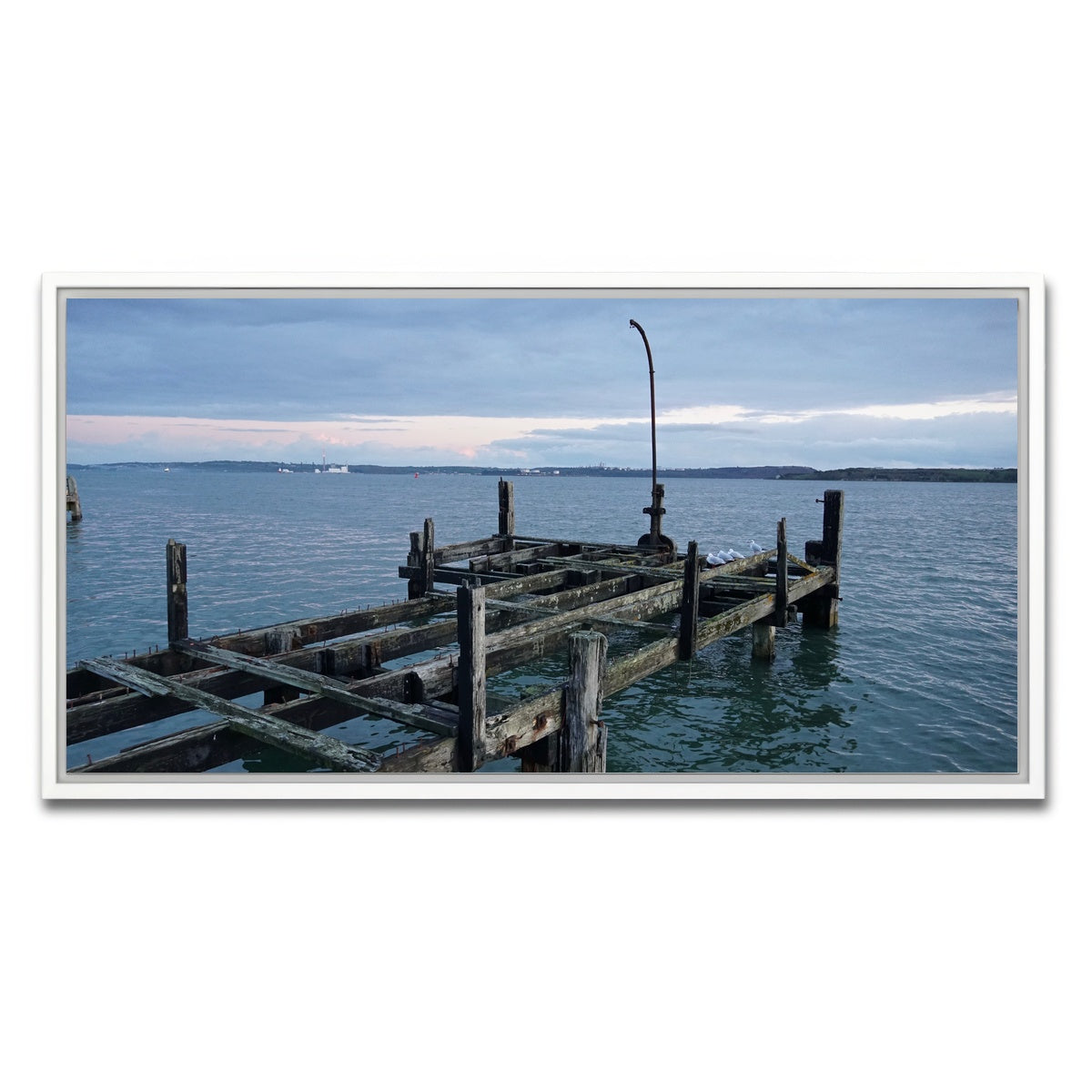 AUTO-MOCKUP WHITE | White Star Lines Pier - Cobh Ireland | 1 Piece | White Framed Canvas | group=2x1