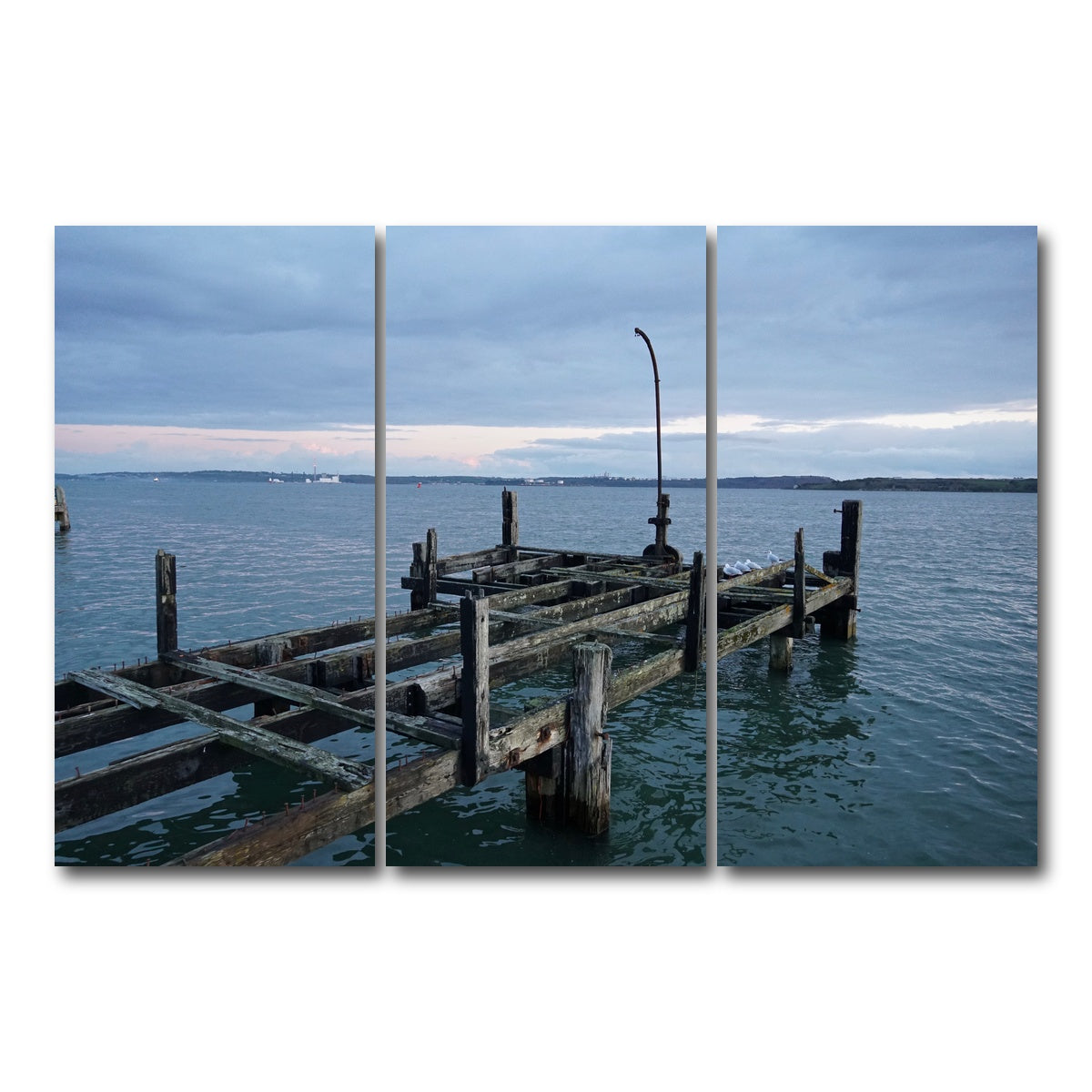 AUTO-MOCKUP WHITE | White Star Lines Pier - Cobh Ireland | 3 Piece | Gallery Wrap Canvas | group=12x24