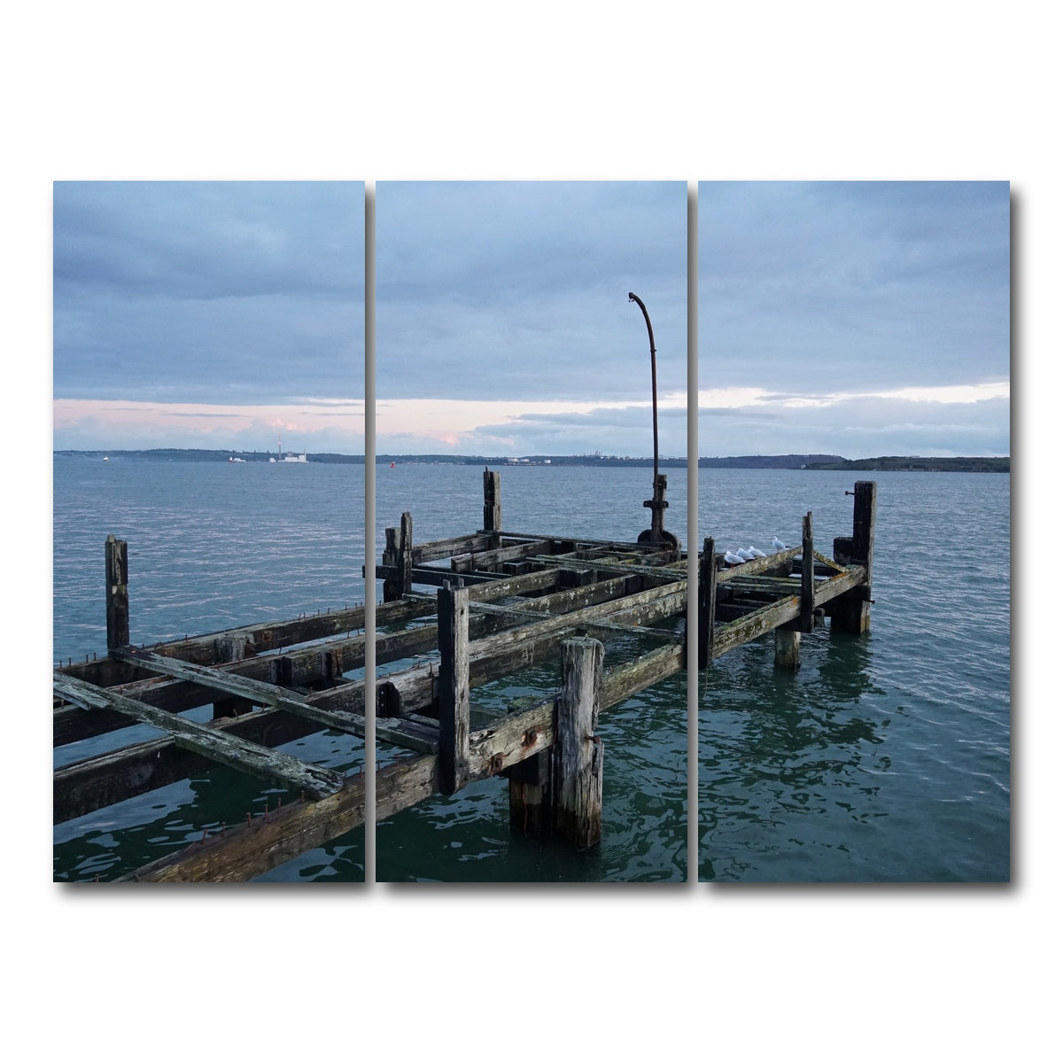 AUTO-MOCKUP WHITE | White Star Lines Pier - Cobh Ireland | 3 Piece | Gallery Wrap Canvas | group=8x18