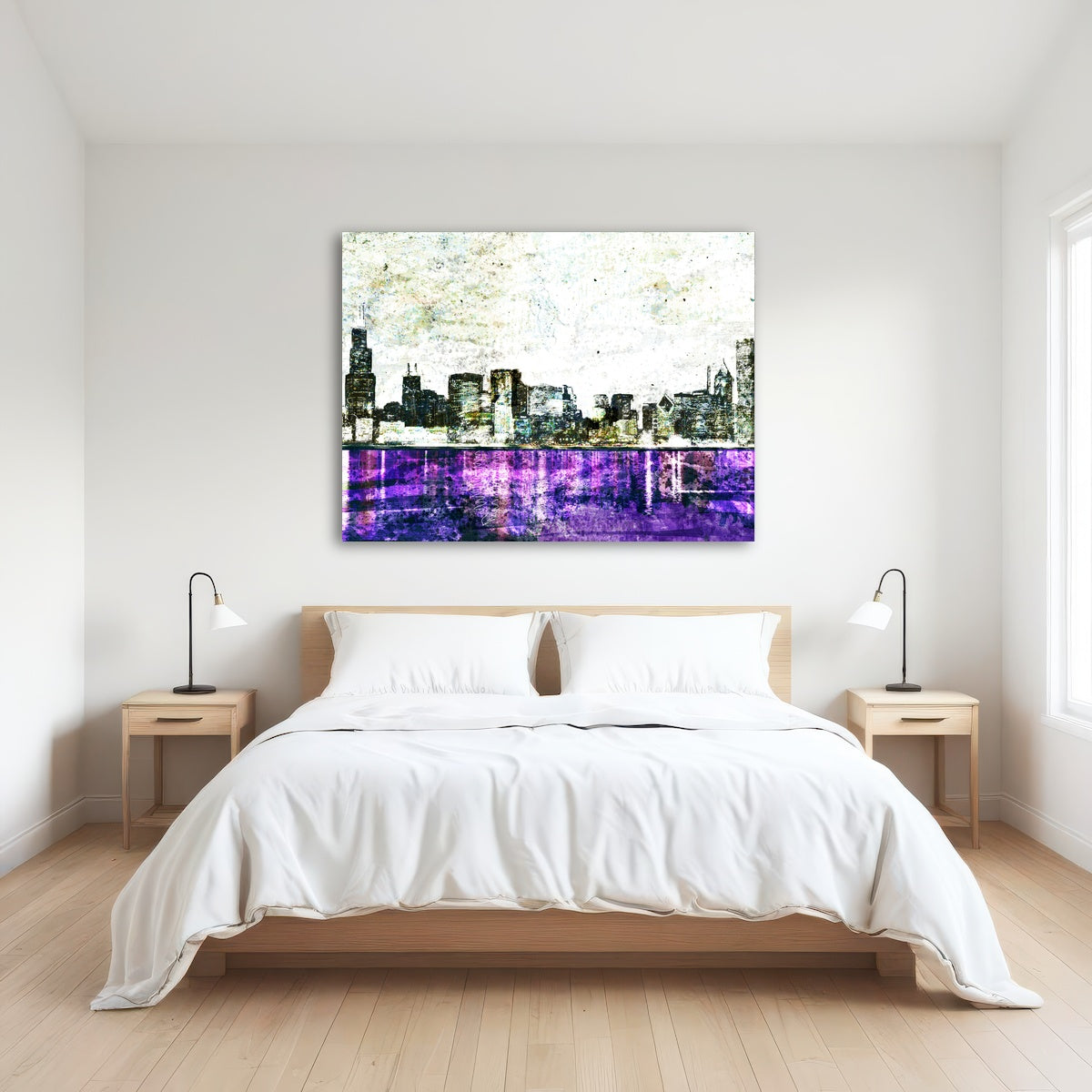 AUTO-MOCKUP ROOM | Whiteout chicago skyline