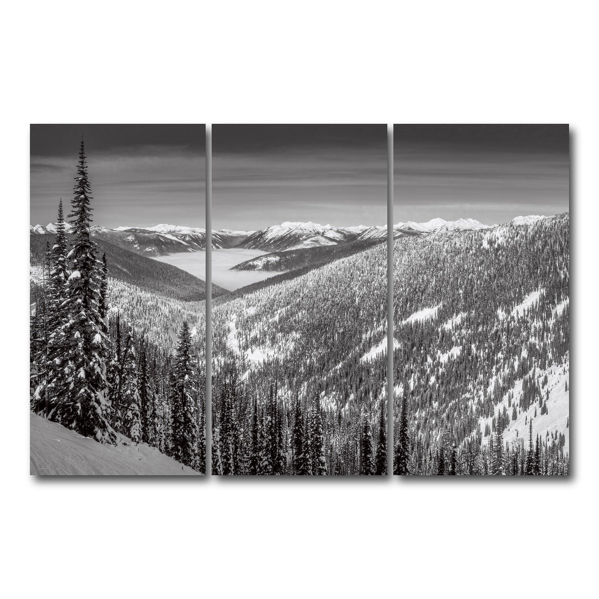 AUTO-MOCKUP WHITE | Whitewater Inversion | 3 Piece | Gallery Wrap Canvas | group=12x24