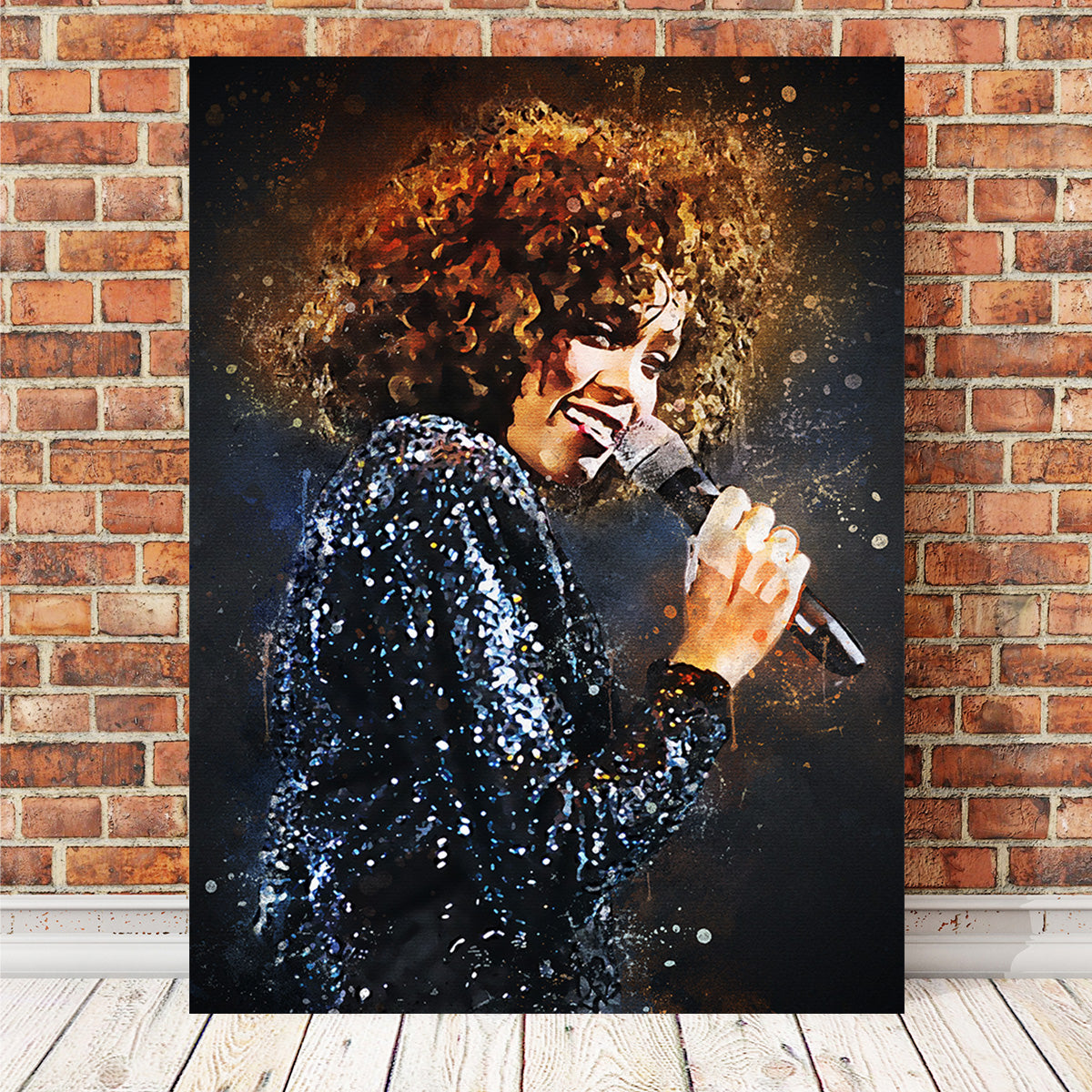 Whitney Houston Painting Wall Art