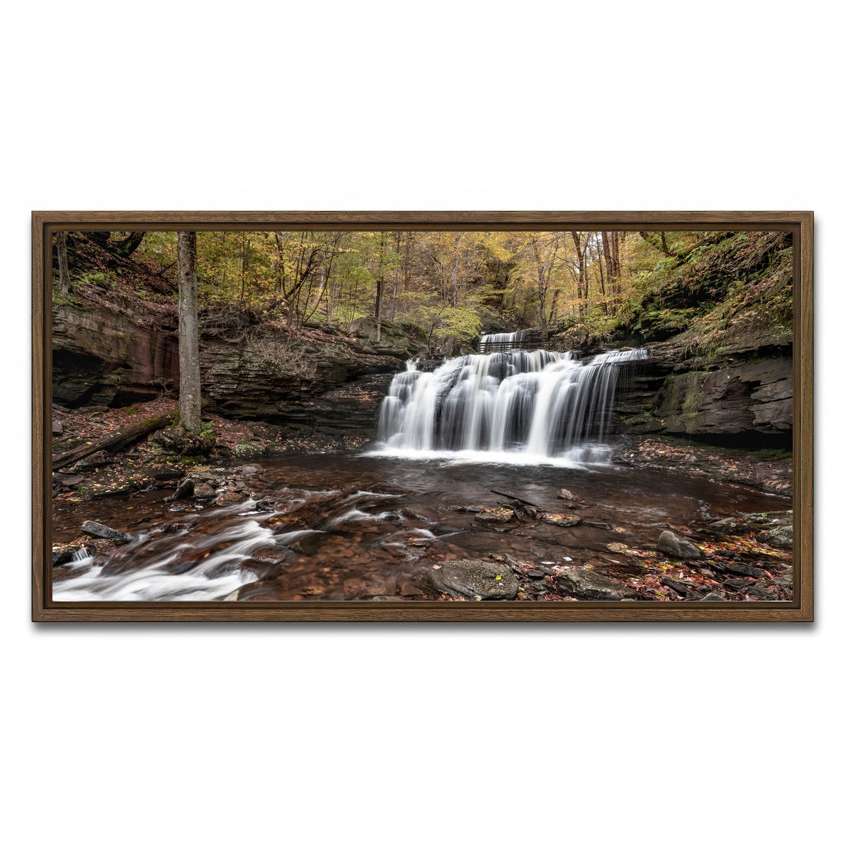 AUTO-MOCKUP WHITE | Who Loves Color | 1 Piece | Walnut Framed Canvas | group=2x1