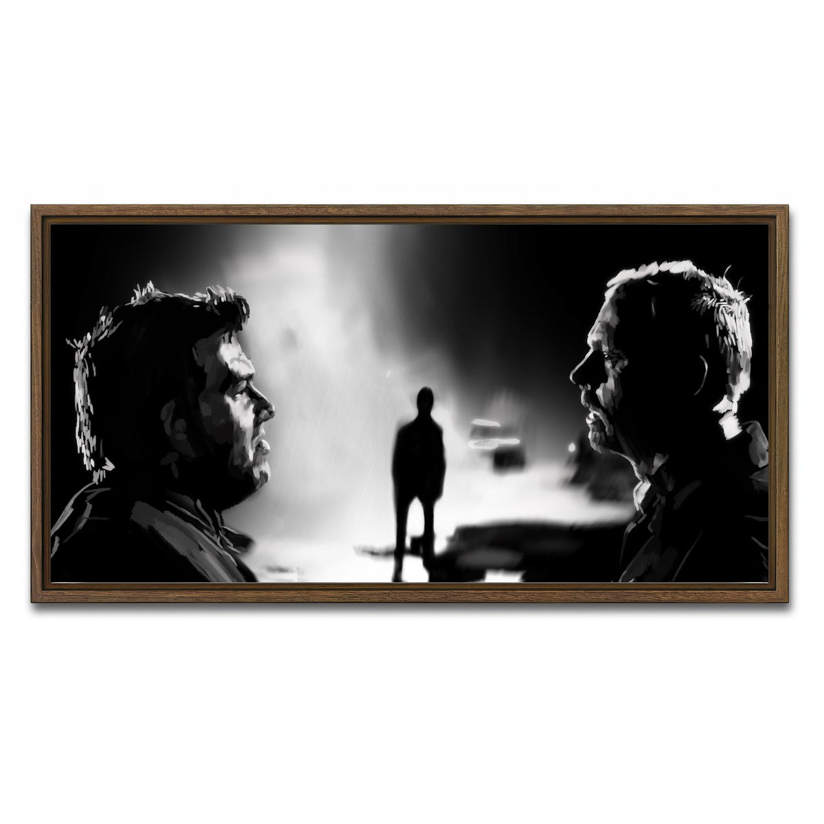 AUTO-MOCKUP WHITE | Who Made You King of the Zombies | 1 Piece | Walnut Framed Canvas | group=2x1