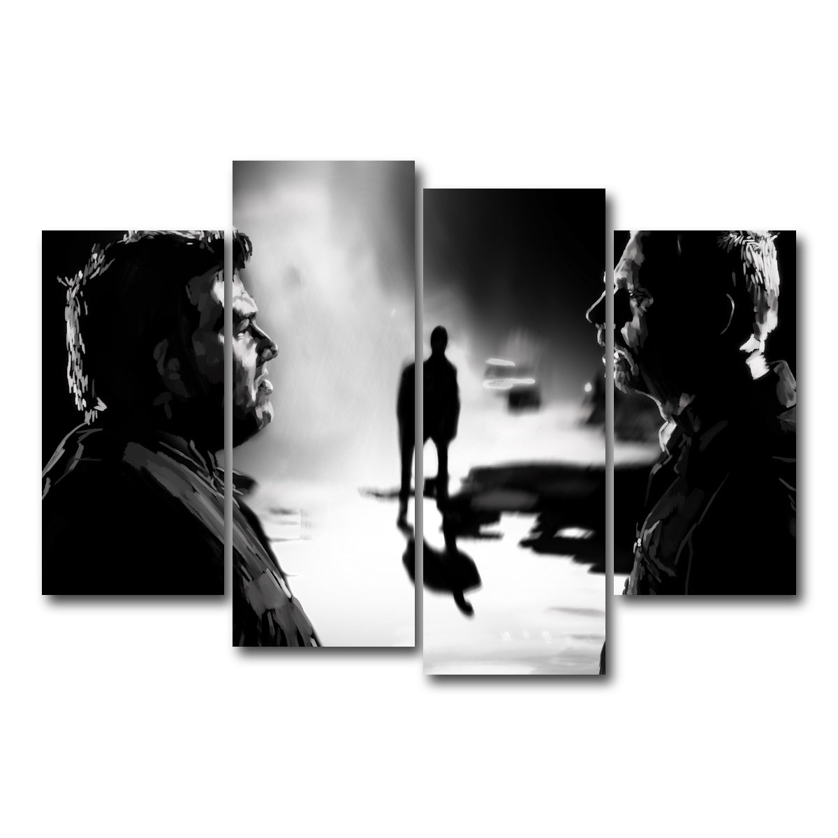 AUTO-MOCKUP WHITE | Who Made You King of the Zombies | 4 Piece | Gallery Wrap Canvas | group=4_short