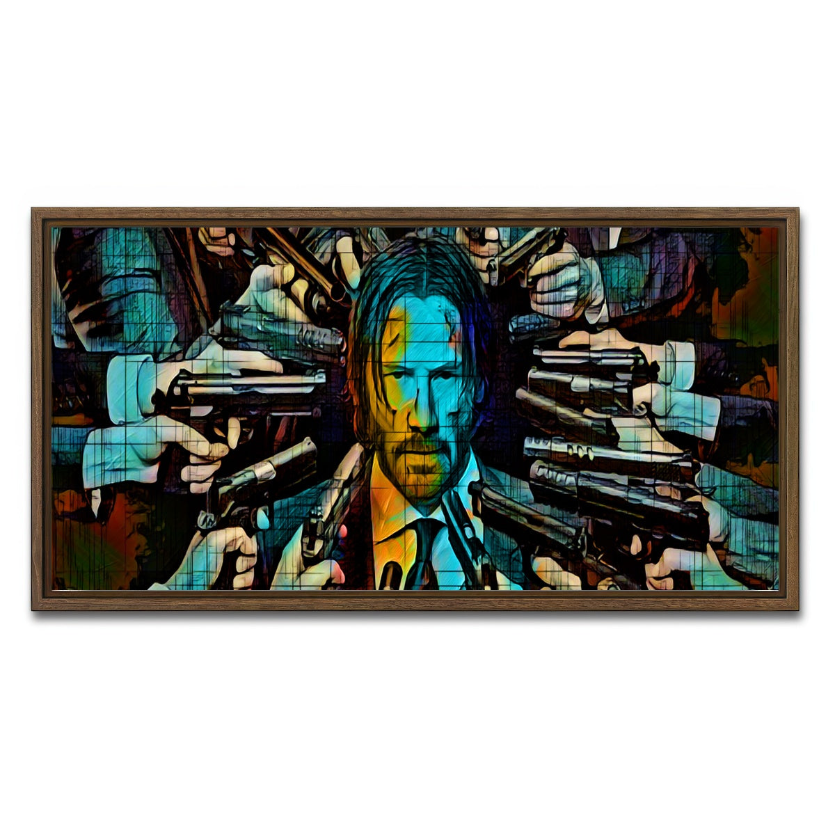 AUTO-MOCKUP WHITE | Wick | 1 Piece | Walnut Framed Canvas | group=2x1