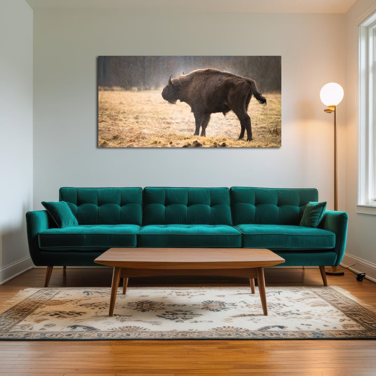 AUTO-MOCKUP ROOM | Wild Bison Shaking off Rain