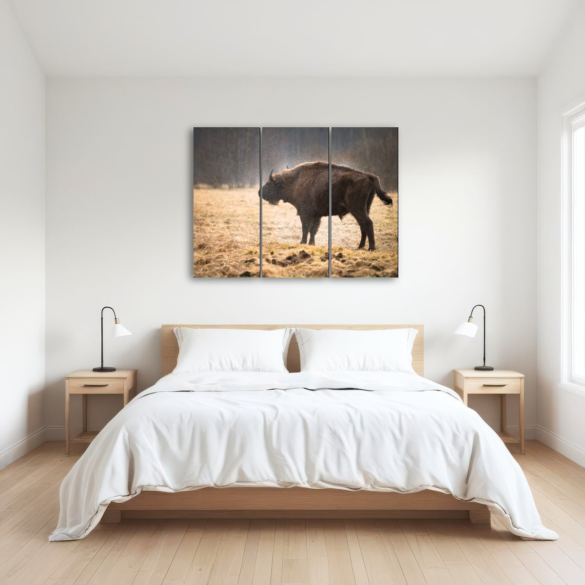 AUTO-MOCKUP ROOM | Wild Bison Shaking off Rain