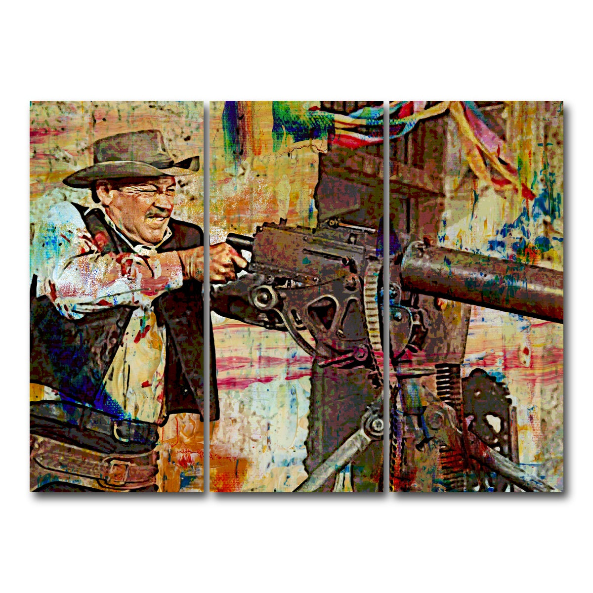 AUTO-MOCKUP WHITE | Wild Bunch Shootout | 3 Piece | Gallery Wrap Canvas | group=8x18