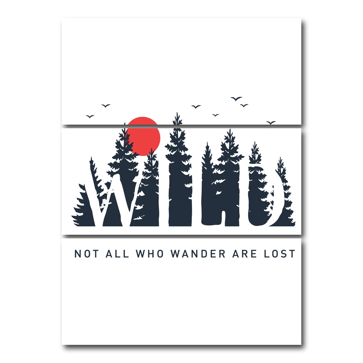 AUTO-MOCKUP WHITE | Wild Wander | 3 Piece | Gallery Wrap Canvas | group=8x18_stacked