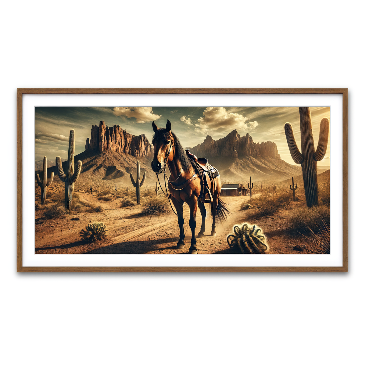 Framed Print 2x1 Walnut