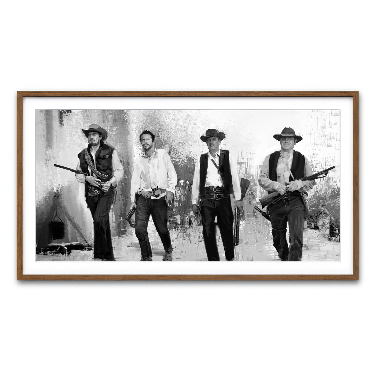 Framed Print 2x1 Walnut